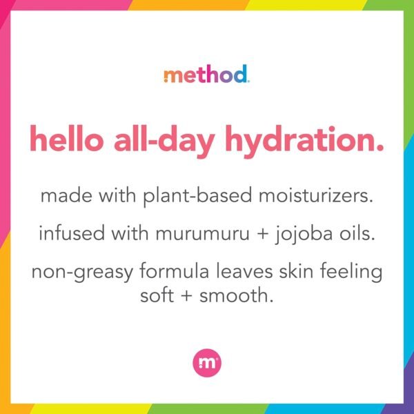 Method Daily Lotion, Pure Peace, Plant-Based Moisturizer for 24 Hours of Hydration, 13.5 Fl Oz (Pack of 1)