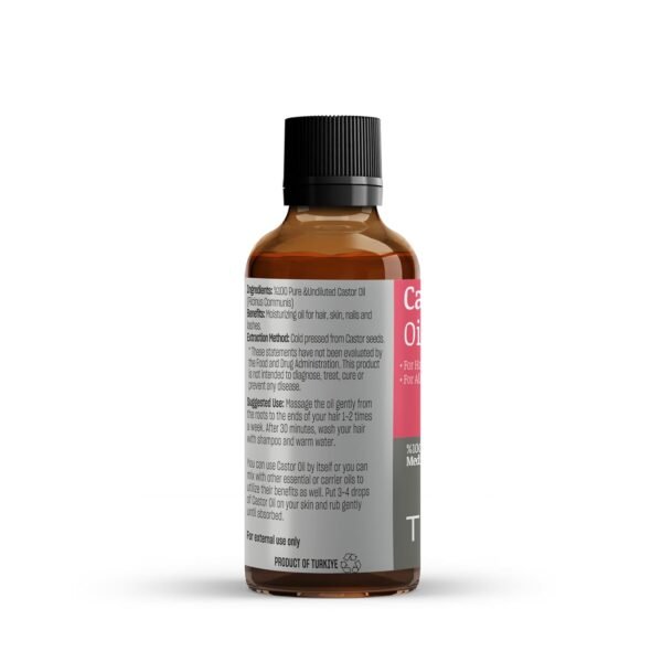 71B2x2urNML._SL1500_.jpg Castor Oil 1.7 oz (50 ml) - Cold Pressed - Boost Hair Growth - Growth for Eyelashes, Eyebrows - Moisturizing Massage Oil for Aromatherapy - Vegetarian, Non-GMO, Gluten Free