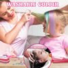 71BBbyKiIL._SL1500_.jpg Temporary Hair Chalk with Hair Gem Stamper Kit, Hair Styling Tool with REUSABLE Shining Diamonds, Washable Hair Chalk Hair Color Dye for Girls, Toys Gifts for Girls Ages 4 5 6 8-12