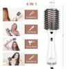 One Step Dryer & Volumizing Hot Air Brush, Blow Dryer, Ceramic Straightener, Curler & Hot Comb 4 in 1 Salon Ionic Hair Styling Tools, White