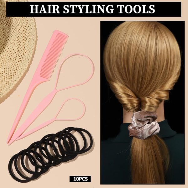 71BNIwkEcvL._SL1500_.jpg FANDAMEI Hair Ties Kit for Women, Velvet Scrunchies, Elastic Rubber Bands, Seamless Hair Ties, Hair Clips, Bobby Pins, U Shaped Hair Pins for Styling, Hair Accessories Kit