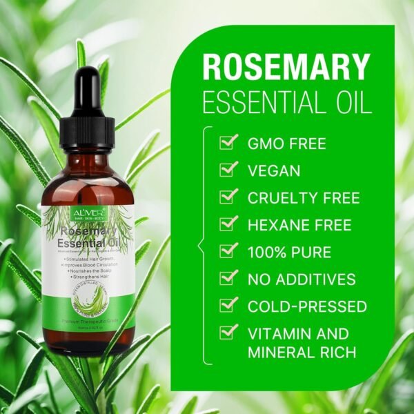 71BVCeiDUML._SL1500_.jpg Rosemary Oil for Hair Growth 2.02 Fl Oz with Scalp Massager, Pure Rosemary Essential Oil for Eyelashs, Eyebrows, Face, Skin Care, Body Massage, Nourishes The Scalp, Improve Blood Circulation