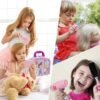 71BWfNUTKXL._AC_SL1500_.jpg Gifts2U Girls Beauty Salon Set, 23 Pcs Kids Beauty Salon Toy Kit Pretend Hair Styling Set for Girls with Blow Dryer, Barber Costume Apron, Scissors and Stylist Accessories