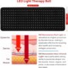 LOVTRAVEL New 31.5'' X 11.8'' LED 660nm Red Light and 850nm Near Infrared Light Therapy Devices Mat Large Wearable Pads Belt Wrap for Body Pain Relief
