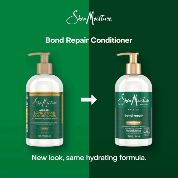 SheaMoisture Bond Repair Conditioner Amla Oil Strengthens and Repairs Hair Bonds with Hydroplex Technology and Amla Oil For Less Breakage with Restorative HydroPlex Infusion 13fl oz