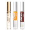 3 PACK Lip Oil Gloss, Hydrating Non-Sticky Lip Oil, 100% Natural Oil Clear Lip Gloss, Lightweight Lip Moisturizer (Gold & Honey & Coconut)