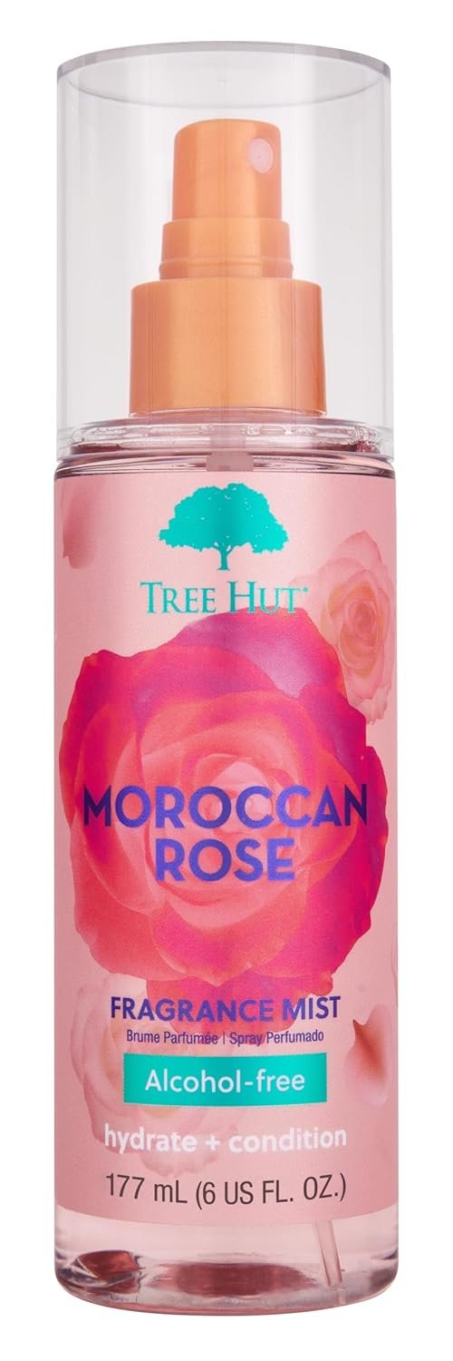 Tree Hut Moroccan Rose Fragrance Mist | Spritz On for a Refreshed Feel or Layer with Your Favorite Scents | Versatile Body Spray | 6 fl oz.
