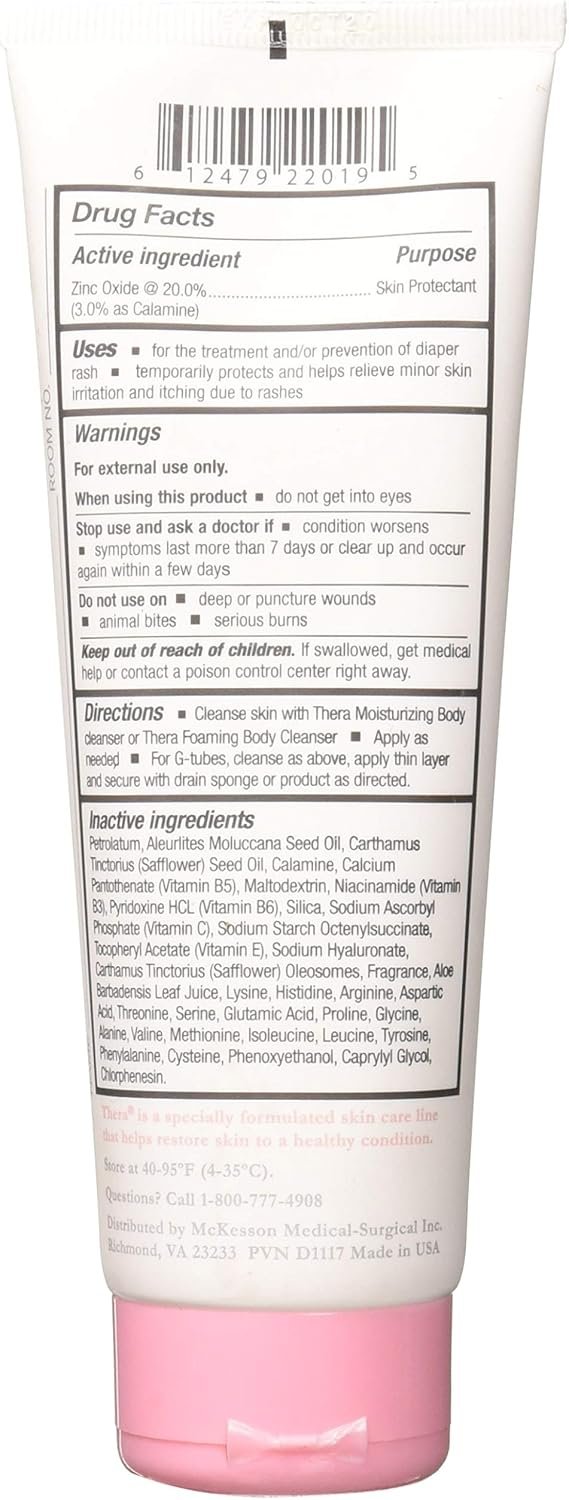 McKesson Thera Calazinc Body Shield Barrier Cream with Calamine and Zinc - Incontinence Skin Protectant Ointment, Diaper Rash, Scented - 4 oz, 1 Count