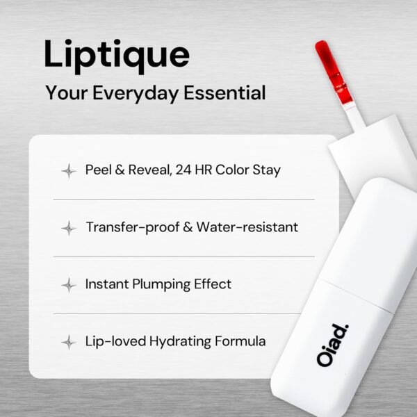 71C0QItM7wL._SL1500_.jpg Liptique Korean Lip Stain Peel Off - 24 Hour Long Lasting Lip Tattoo, Waterproof & Transfer Proof, Nourishing & Hydrating Lip Tint for Women, Instant Plumping Lip Tints Peel Off (001 ROUGHER)