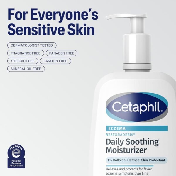 71C4qQ1t-HL._SL1500_.jpg CETAPHIL RESTORADERM Soothing Moisturizer, For Eczema Prone Skin, 10 fl oz, For Dry, Itchy, Irritated Skin, 24Hr Hydration, No Added Fragrance, Doctor Recommended Sensitive Skincare Brand