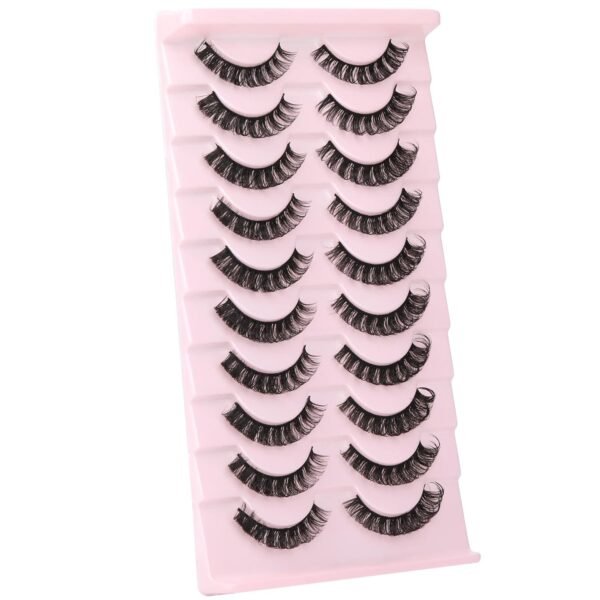 71C8hVpJmZL._SL1500_.jpg wiwoseo False Eyelashes Russian Strip Lashes Natural Look Lashes Wispy Volume Russian Lashes 3D Effect Fake Eyelashes 10 Pairs Pack