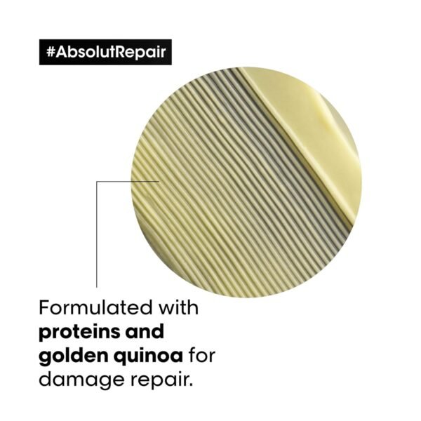 L'Oreal Professionnel Paris Absolut Repair Hair Mask - Nourishing Protein Treatment, Repairs and Softens Medium to Thick Dry, Damaged Hair, Adds Shine