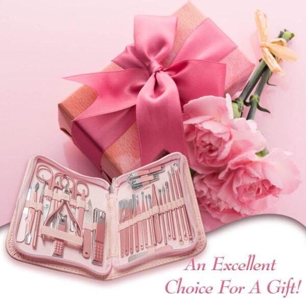 Manicure Set 30 in 1 Nail Clipper set, REDFLOW nail clippers, fingernail & toenail clippers, Manicure Tools, pedicure tools, Suitable for Travel Manicure Kit, Nail Set Kit With Everything Profe