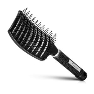 71CfUAXRAL._SL1500_.jpg Hair Brush, Professional Curved Vented Brush for Faster Blow Drying for Women, Men, Paddle Detangling Brush for Wet Dry Curly Thick Straight Hair
