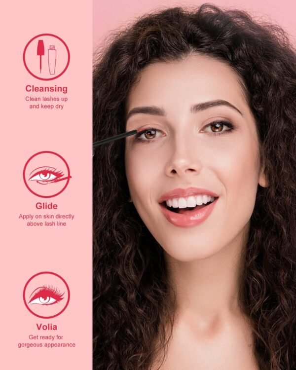 Lash Serum Based On Botanical Formula, Lash Essential Serum For Nourishing Lashes & Brows (5ML, 5-Month Supply) (pink)