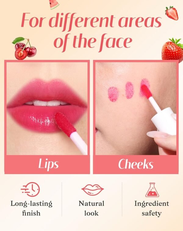 71CkfK2egpL._SL1500_.jpg Lip Tint Stain Set, Lip Stain Long Lasting Lightweight Waterproof, Transfer-Proof, Non-sticky, Lip Makeup Matte Finish