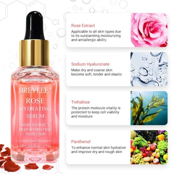 71CpoqMvinL._SL1001_.jpg BREYLEE Rose Face Serum, Hydrating Serum Moisturizing Serum Face Serum Hydrating with Hyaluronic Acid Alcohol Free Facial Serum for Skin Care(17ml,0.6fl oz)