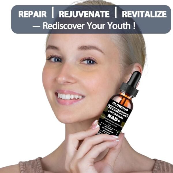 NAD Supplements For Women & Men, Liposomal NAD Nicotinamide Riboside Resveratrol 900mg w. B3 Vitamin Quercetin TMG, Liquid Resveratrol NAD Plus Supplement for Anti-Aging Energy Focus Longevity