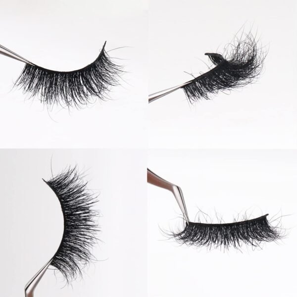 71CtbVORdJL._SL1500_.jpg Veleasha Lashes 100% Real Mink 3D luxurious False Eyelashes Hand-made Natural Long Cross False Lashes for Makeup 1 Pair Pack (No.A11)