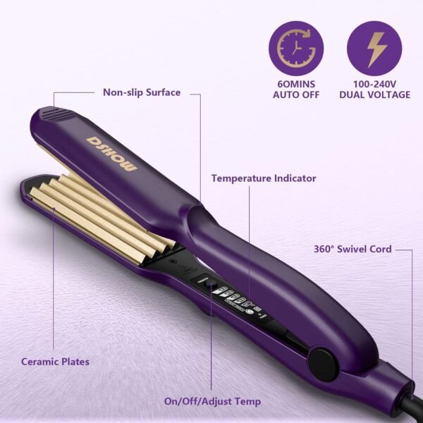 71D2AbSwJL._AC_SL1500_.jpg Crimping Iron Hair Crimper for Hair DSHOW Hair Volumizing Crimper with Titanium Ceramic Plates Styling Tools for Women Girls