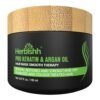 Herbishh Argan Hair Mask-Deep Conditioning & Hydration For Healthier Looking Hair- for very Dry, Weak, Stressed Out Hair, No Sulphates, No Parabens (150 ML)