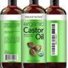 71DBTXV1CL._SL1472_.jpg Natural Riches Organic Castor Oil - Cold Pressed, USDA Certified for Hair Growth, Thicker Eyelashes, Eyebrows - Moisturizes Dry Skin and Hair, Helps with Dandruff - Hexane-Free, 16 fl. oz.