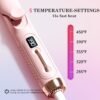 71DHxWJbBWL._AC_SL1500_.jpg Hair Straightener and Curler 2-in-1, 360° Airflow Styler Curling Iron, 1.25 Inch Curling Wand, 20 Million Negative Ion Hair Care, 5 Temps & Auto Off, Dual Voltage (Pink)