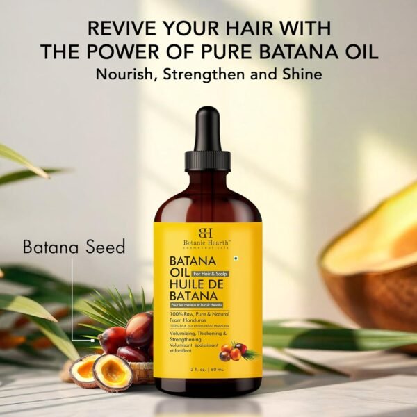 71DMw8teIjL._SL1500_.jpg Botanic Hearth Dr Sebi Batana Oil For Hair Growth & Scalp Treatment – Lightweight Hair Oil (2 Fl Oz Glass Bottle) | 100% Pure, Unrefined Oil From Honduras | Strengthens & Adds Volume