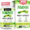 NMNH (Dihydronicotinamide Mononucleotide),NMN Supplement Alternative, 500mg per Serving NAD Supplement to Boost NAD+ Levels As We Age, NMNH for Anti-Aging, Energy, Focus, 120 Count (120 Servings)
