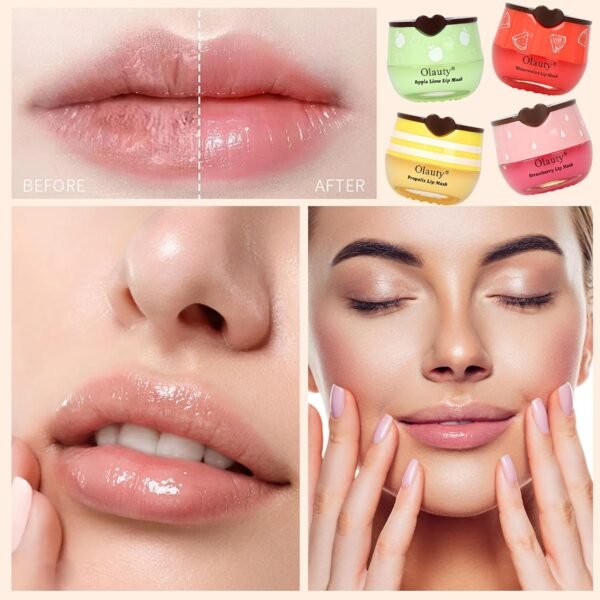 71DZEAy4yrL._SL1500_.jpg 8 PCS Bee Lip Balm Lip Mask Honey Pot, Propolis Lip Mask Overnight Moisturizing Lip Balm with Stick, Sleeping Lip Mask Hydrating Prevention Dry & Cracked,Reduce Lip Lines Lip Scrubs Exfoliato Lip Care