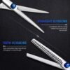 71DaBMUOsuL._SL1000_.jpg Hair Cutting Scissors Kits, 10 Pcs Stainless Steel Hairdressing Shears Set Professional Thinning Scissors For Barber/Salon/Home/Men/Women/Kids/Adults Shear Sets