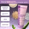 Fresh BREASTS Anti Chafing Deodorant Lotion to Powder, 3.4oz - Anti Chafe Cream Whole Body Deodorant for Women, Inner Thighs & Areas that Sweat, No Talc, Aluminum and Fragrance
