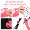 Hair Gem Stamper Kit for Girls, Bling Hair Jewels with Sparkling Diamonds, Fun Hair Styling Tool & Creative Play Toy, Birthday Gift for Kids Ages 4-12