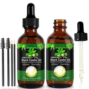 71E5hGa17dL._SL1500_.jpg Jamaican Black Castor Oil One Single Ingredient 100% Pure Cold Pressed Castor Oil,Stimulate Thicker Fuller Hair Eyelashes Eyebrows Growth Serum,Scalp Face Body Skin Nail Moisturizer for Unisex
