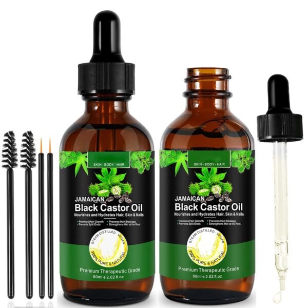 71E5hGa17dL._SL1500_.jpg Jamaican Black Castor Oil One Single Ingredient 100% Pure Cold Pressed Castor Oil,Stimulate Thicker Fuller Hair Eyelashes Eyebrows Growth Serum,Scalp Face Body Skin Nail Moisturizer for Unisex