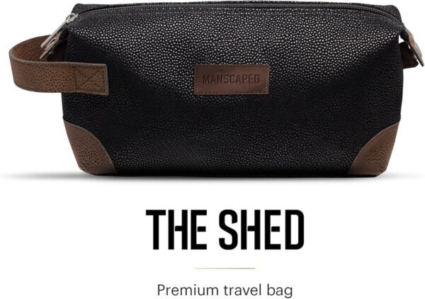 MANSCAPED® The Tool Box 4.0 Contains: The Lawn Mower® 4.0 Electric Trimmer, Weed Whacker® Nose & Ear Hair Trimmer, The Plow® 2.0, The Shears Four Piece Nail Kit, The Shed Toiletry Bag