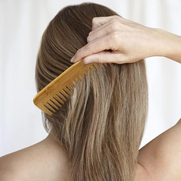71EIz40tEHL._SL1500_.jpg MRD Hair Brush Set, Natural Bamboo Comb Paddle Detangling Hairbrush, Wide-tooth and tail comb No Bristle, suit for Women Men and Kids Thick/Thin/Curly/Dry Hair Gift kit