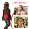 Hair Gem Stamper Kit, Hair Jewels for Hair Styling Tool with Reusable Shining Diamonds, Hair Accessories for Girls, Hair Bling Styling Set, Birthday Gifts Toys for Girls Ages 3 4 5 6 8-12