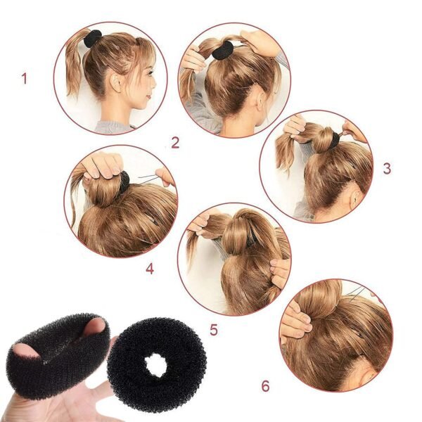 25 Pieces Hair Styling Tools Kit, Magic Styling Tools Kit, Simple and Fast, Com Hair Clips/Pins/Foam Pads for Women Girls Hair Braiding