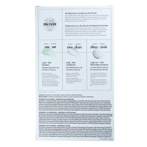 Nioxin Scalp + Hair Thickening System Kits | For Natural, Colored, & Damaged Hair with Light to Progressed Thinning | Strengthen & Boost Hair Density with Niacinamide & Biotin | 3 Month Supply