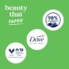 Dove Body Wash with Pump 3 Count Refresh Cucumber and Green Tea for 24hr Lotion-Soft Skin Moisturizing Skin Cleanser with No Sulfates No Parabens