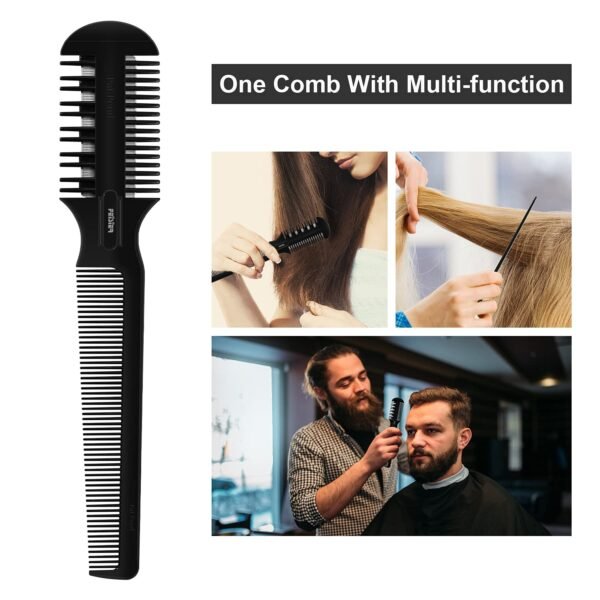71EwKQjxtHL._SL1500_.jpg Hair Cutting Comb - Double Edge Razor for Thin and Thick Hair Trimming and Styling with 5 PCS Spare Blades