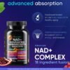 NAD Supplement. Longevity Formula with Liposomal NAD+, Trans Resveratrol, Quercetin, Berberine, Betaine Anhydrous, Grape Seed, Fisetin. NAD Resveratrol Supplement with Berberine 90 Capsules.