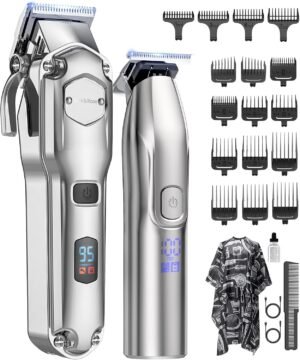 71Ex0HcwseL._AC_SL1500_.jpg Jack & Rose Clippers and Trimmers Set, Cordless Hair Clippers for Men, Barber Clippers Set