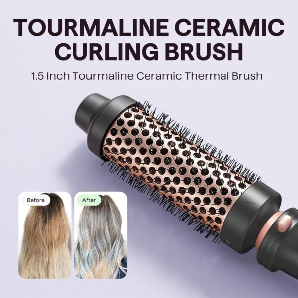 71EynBjkmZL._AC_SL1500_.jpg Wavytalk 5 in 1 Curling Wand Set, Dual Voltage Curling Iron Set with 5 Interchangeable Barrels Included A Thermal Brush, A Hair Crimper and 3 Ceramic Curling Wands(0.5"-1.25"), Rose Pink