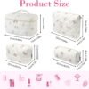 71F-2nnTWOL._AC_SL1500_.jpg 4 Piece Cute Pink Bow Quilted Makeup Bag Set, Large Capacity Travel Makeup Bags for Women and Girls, Includes Small, Small-Medium,Medium, and Large aesthetic makeup&Cosmetic Bags (4PCS-Pink Bow)