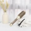 71F0uCY6ovL._SL1500_.jpg AIMIKE Round Brush, 1.3 Inch Barrel, Nano Thermal Ceramic & Ionic Tech, Boar Bristles, for Blow Drying, Styling, Curling and Shine, Gold + 4 Clips