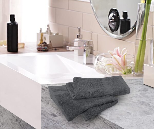 Utopia Towels 6 Pack Premium Hand Towels Set, 16 by 28 inches, 100% Ring Spun Cotton, Ultra Soft and Highly Absorbent 600GSM Towels for Bathroom, Gym, Shower, Hotel, and Spa, Grey