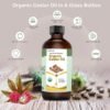 71FFnxzo7BL._SL1500_.jpg USDA Organic Castor Oil 8 fl oz - Cold Pressed, Hexane Free, Unrefined for Hair Growth, Eyelash & Skin Care | 100% Pure Natural Castor Seed Oil in Glass Bottle