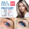 Sky Glue for Eyelash Extensions S+ | Super Strong Lash Extension Glue | Professional Black Adhesive for Long Lasting Semi Permanent Individual Lash Extensions | Fast Drying / 7+ Week Retention 5ml